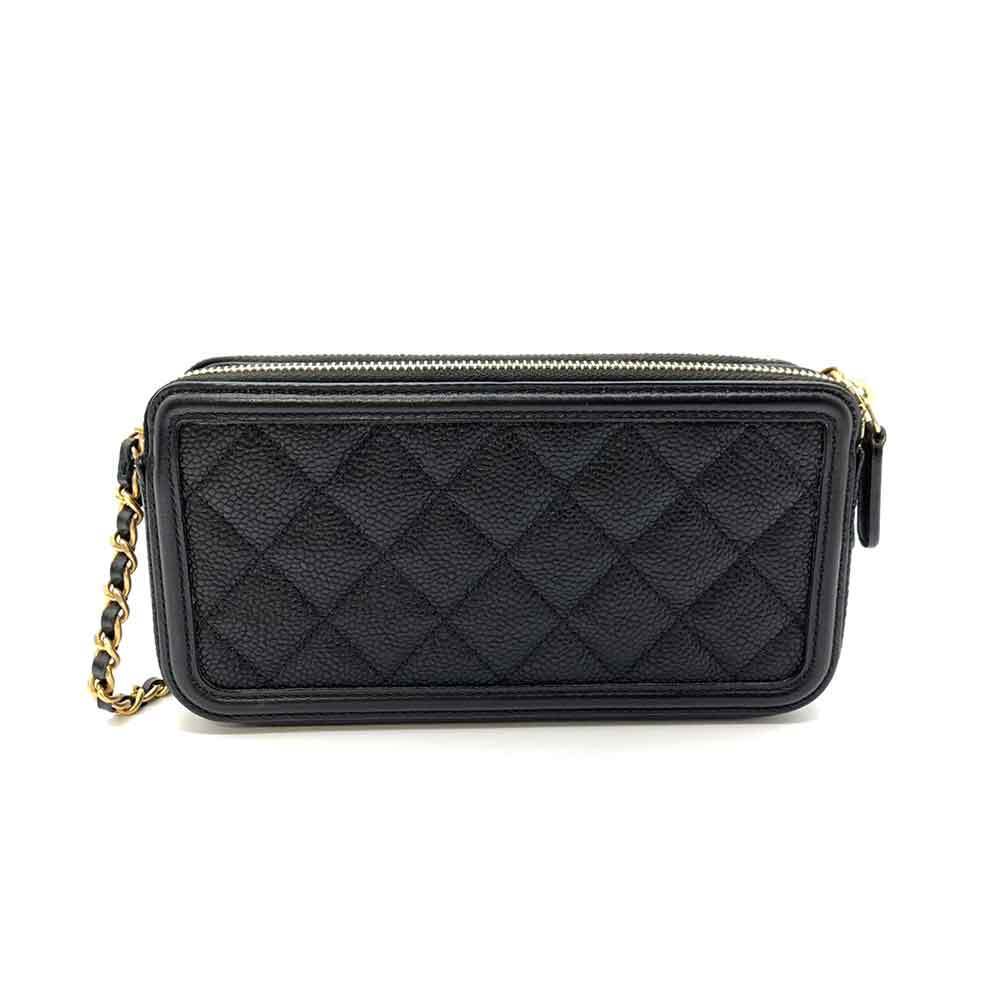 Chanel Bubble Bag Quilt Orange Chain Shoulder